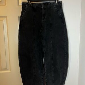 Future Collective Barrel Leg Black Denim Jeans